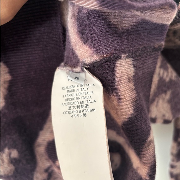 Authentic Versace Collection Tiger Motif Crewneck Sweater - Plum & Taupe - Picture 6 of 8